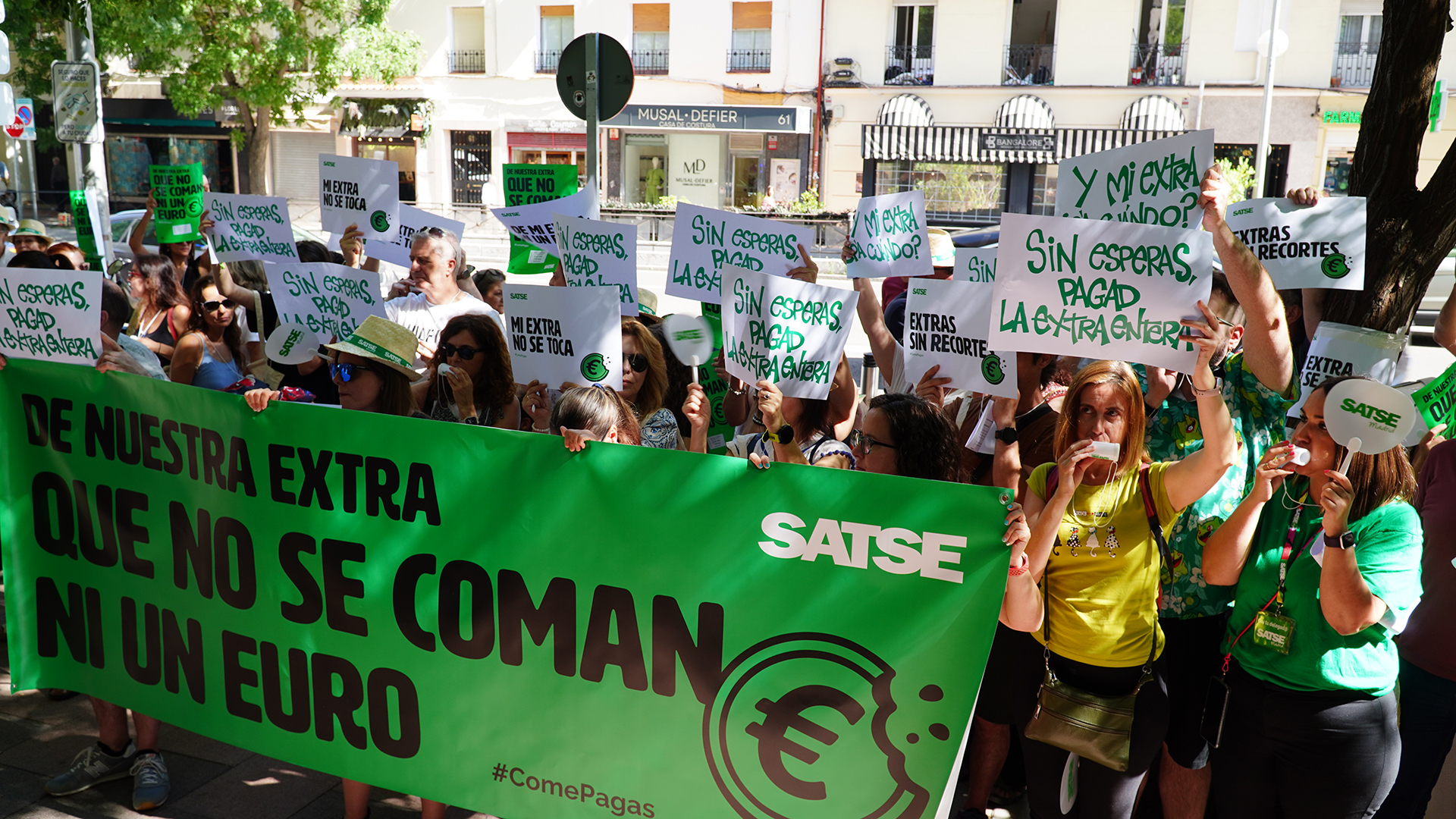 Movilizaciones de SATSE por la recuperación del cobro íntegro de las pagas extra