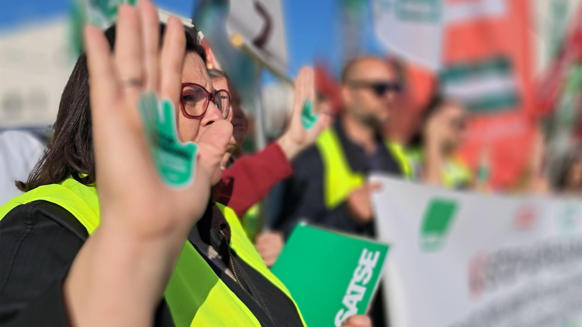Protesta de SATSE contra las agresiones a enfermeras, fisioterapeutas y profesionales sanitarios