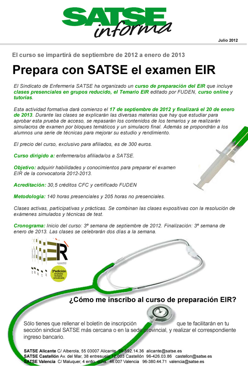 foto prepara con satse el eir
