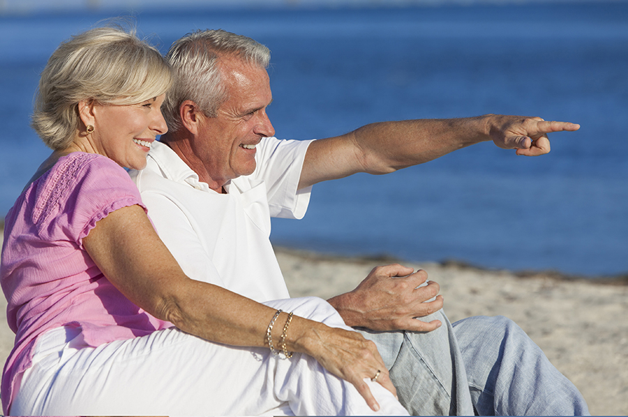 Jubilados en la playa