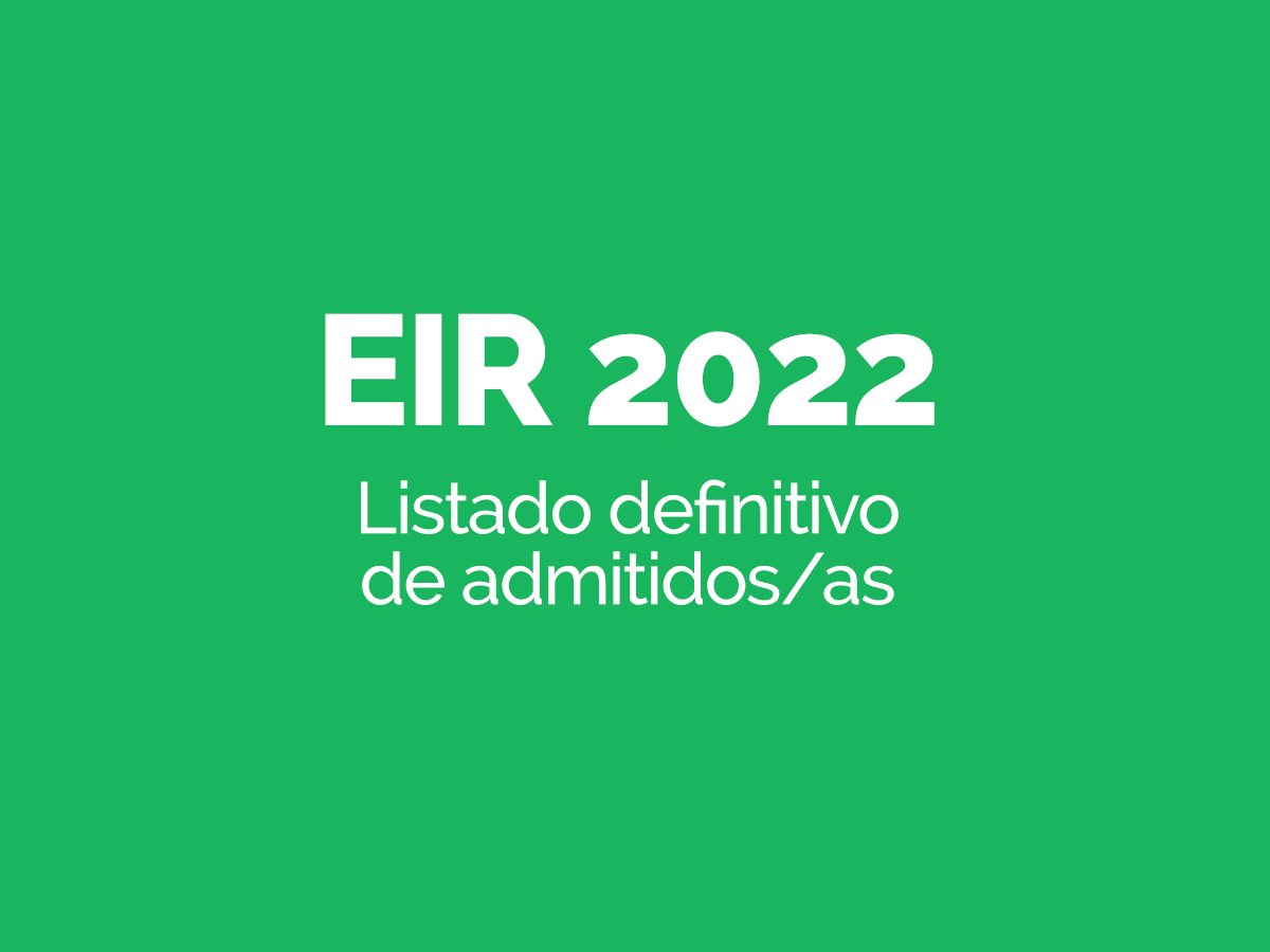 EIR 2022: listado definitivo de admitidos