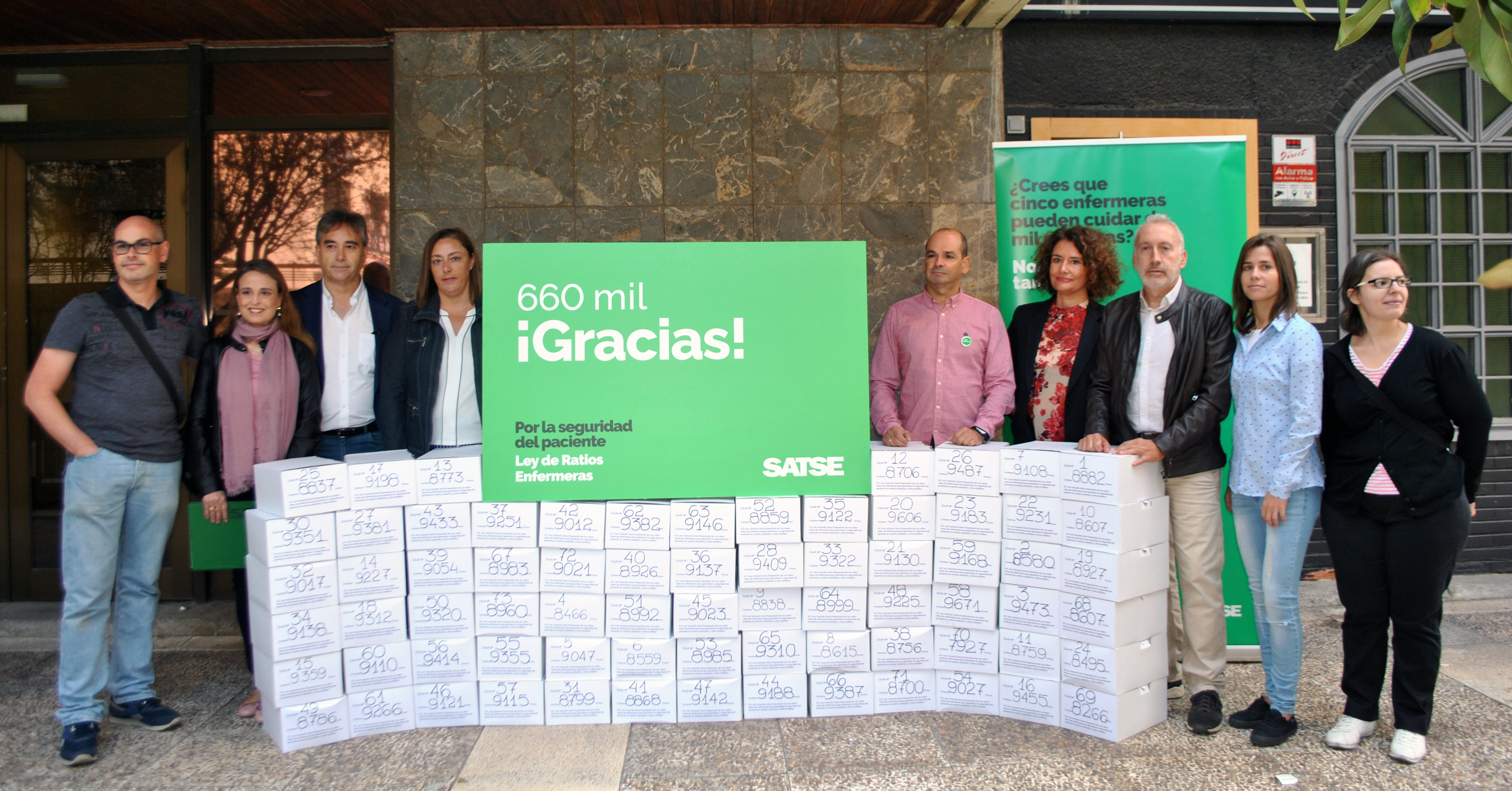 SATSE entrega más de 660.000 firmas para que el Congreso debata una Ley de Ratios Enfermeras