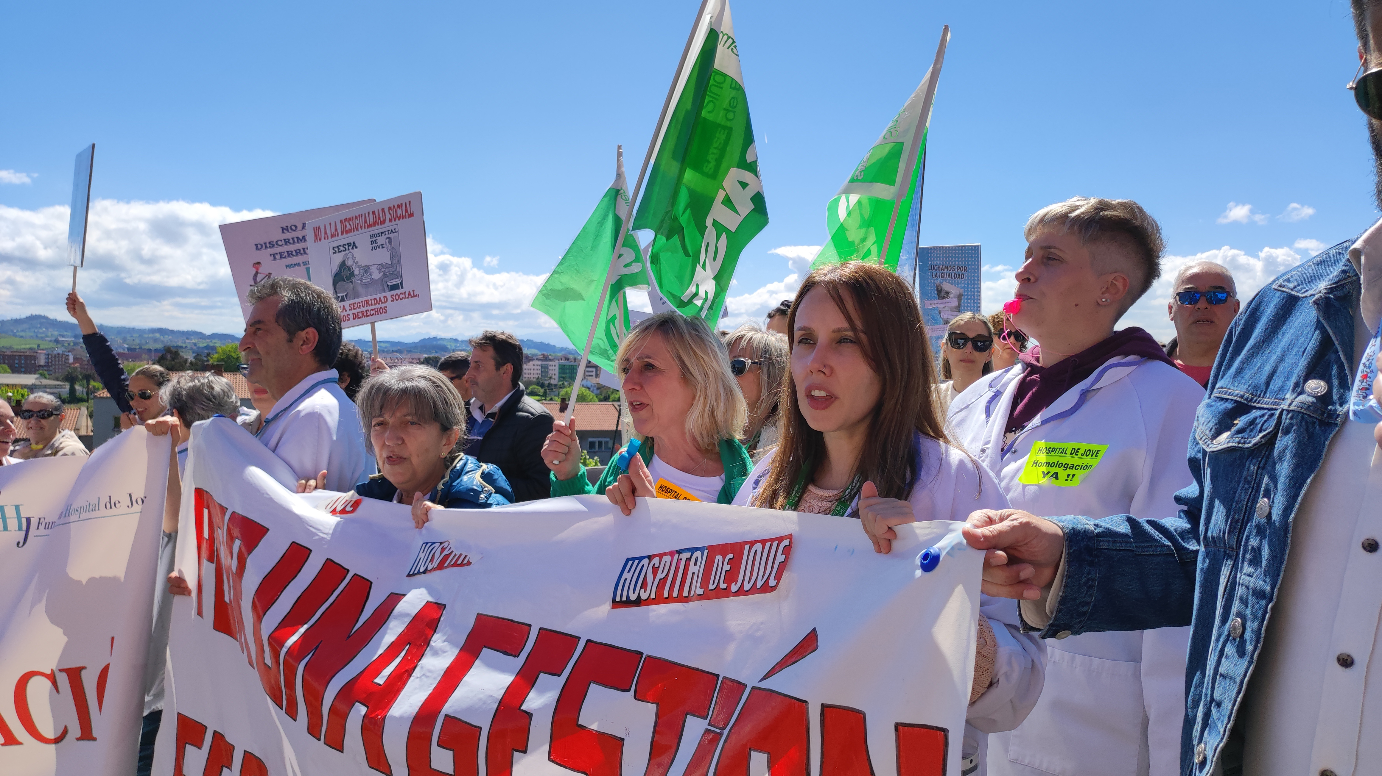 Protesta en el hospital de Jove.