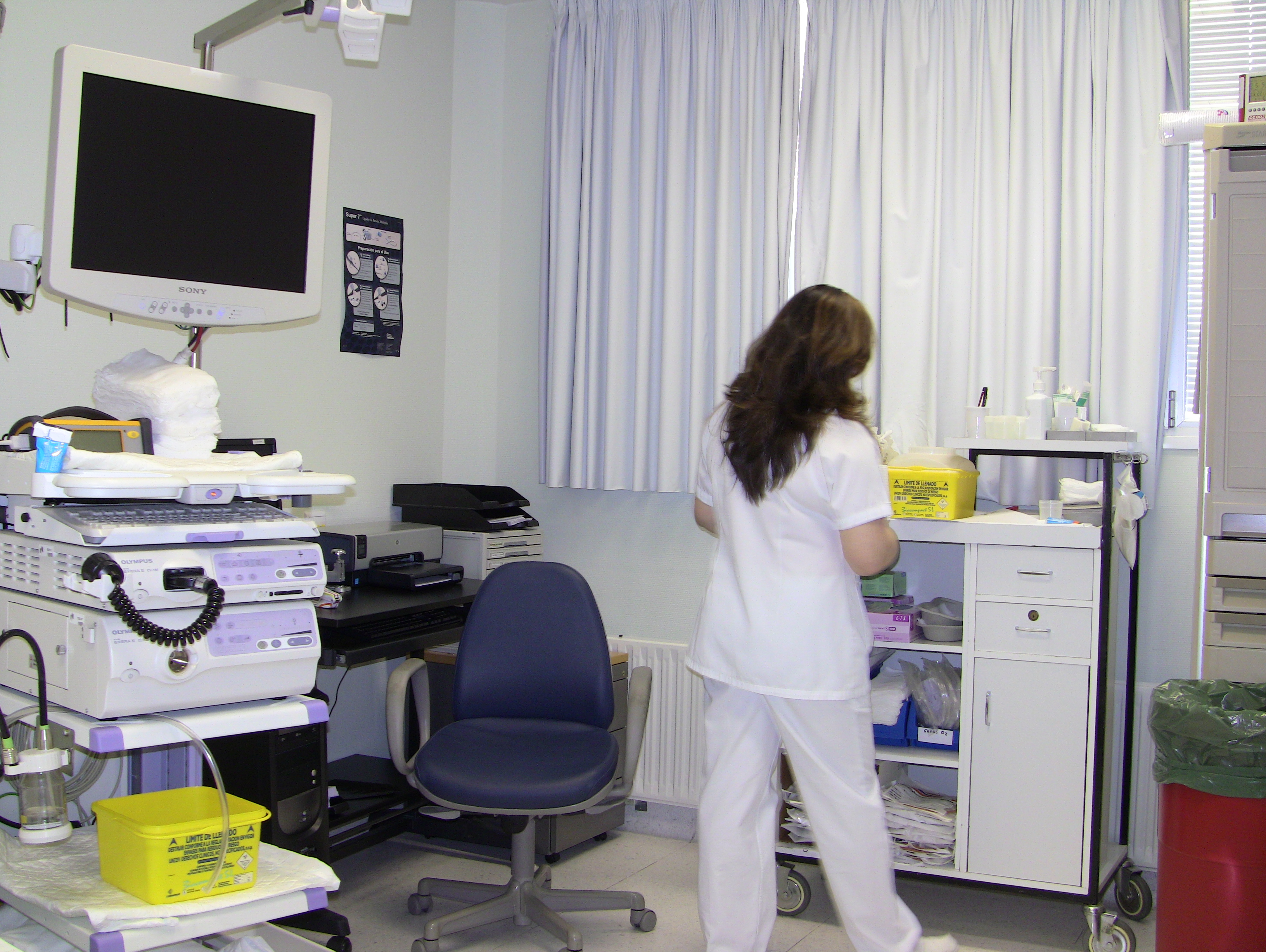 Imagen de una enfermera en un hospital.