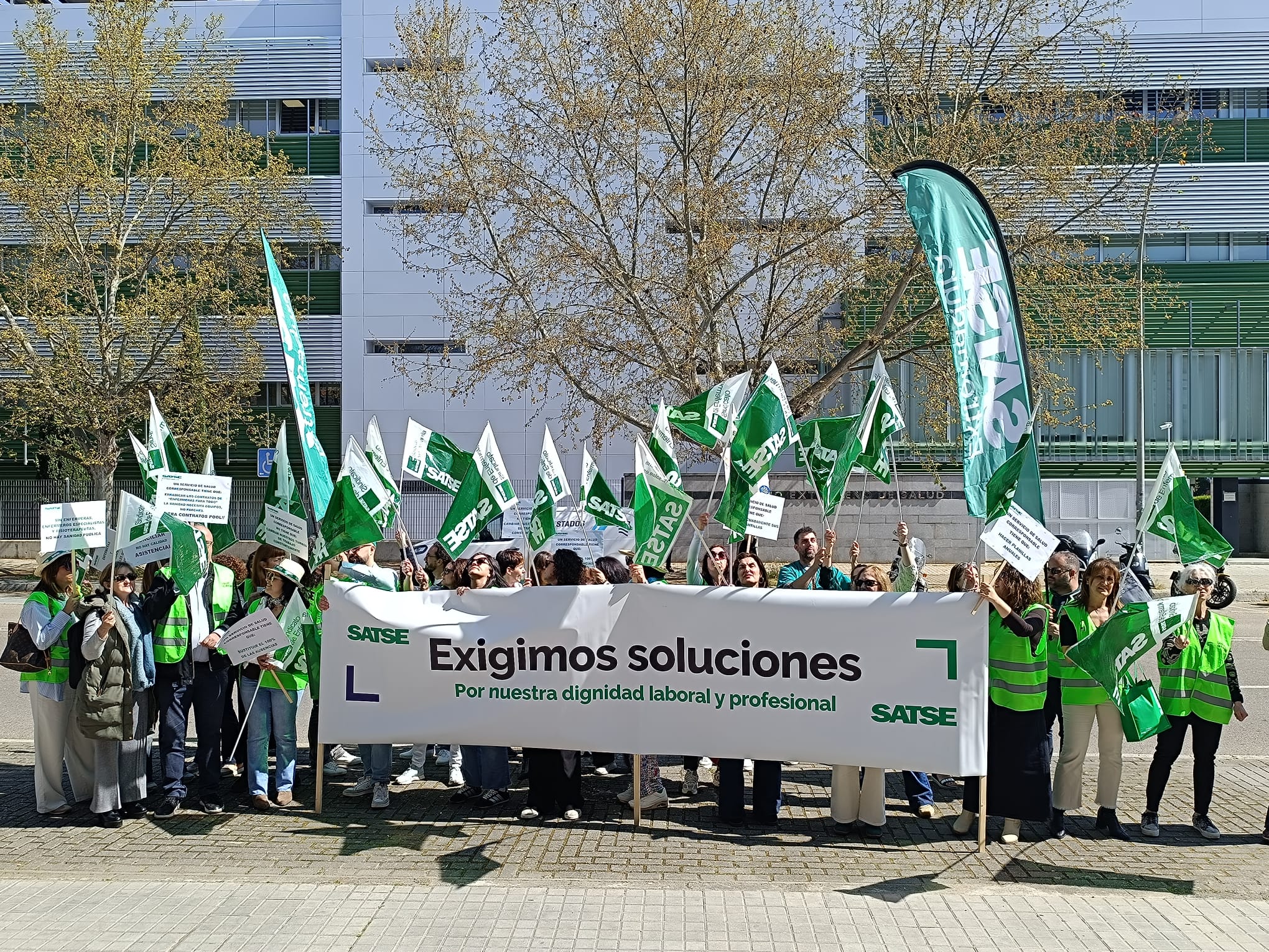 SATSE Extremadura en una concentración