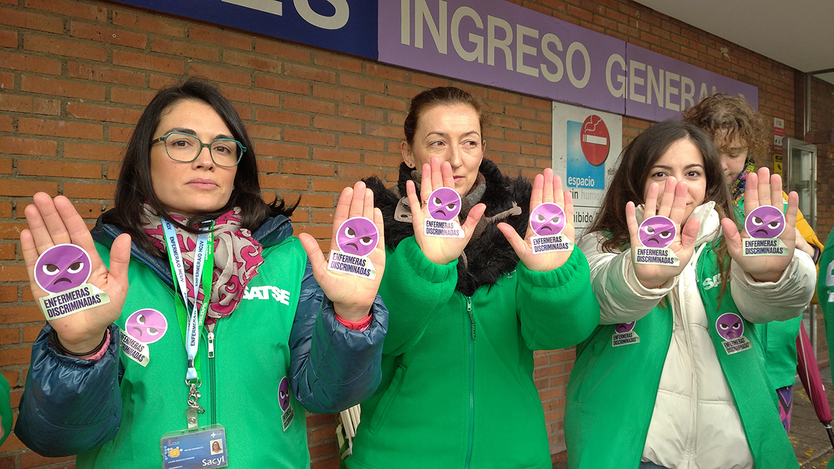 Concentración de SATSE en Castilla y León durante el 8M, Día Internacional de la Mujer 2024